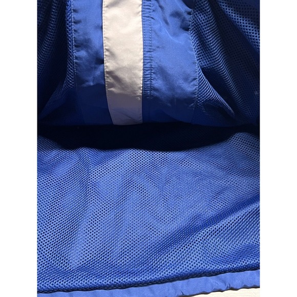 Vintage Reebok Windbreaker Sz M Full Zip Warm Up Blue‎ Gray Detroit Lions Colors - Picture 6 of 8